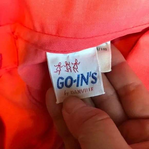 VTG Floral 70s Go-In’s By Danville Full Zip Beachy Women Midi Dress Size M 14/16 - Picture 4 of 10